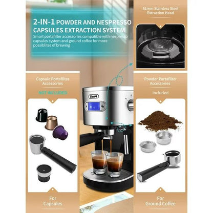 Blixen Gevi Espresso Machine with Frother